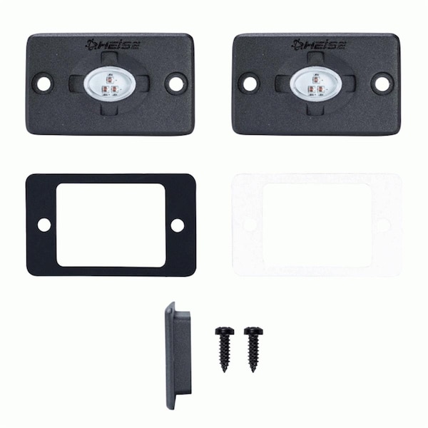 Heise 1.5 x 3 in. Amber Flush Mount Auxiliary Accent Lighting Pod HE-FMTL1A - main